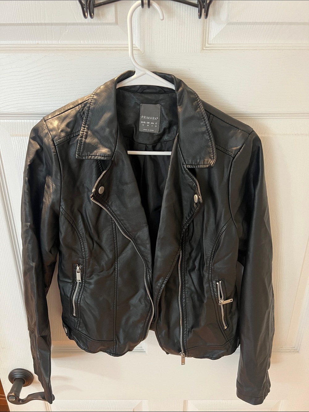 Primark Black Faux Leather Biker Jacket - Women's